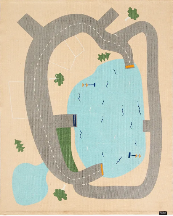 City Rug with Lake