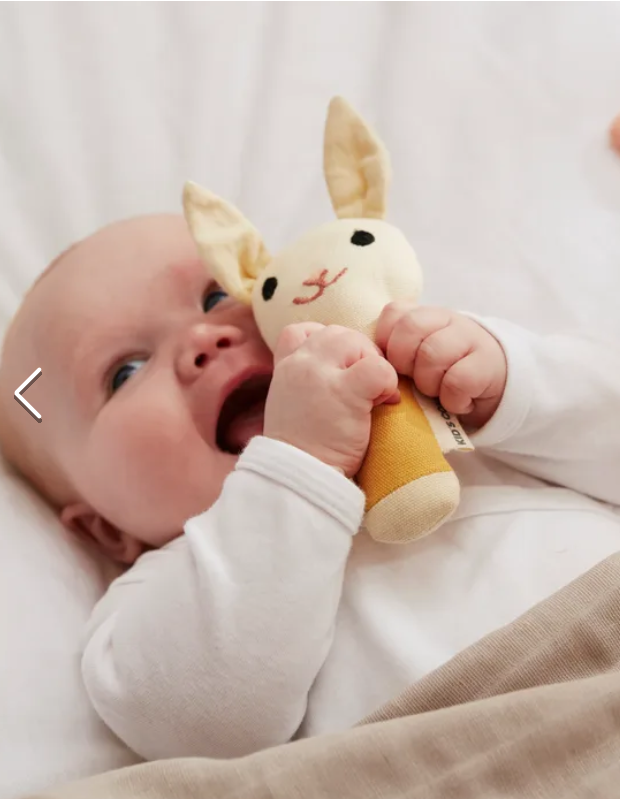 Bunny Lu Rattle - Yellow
