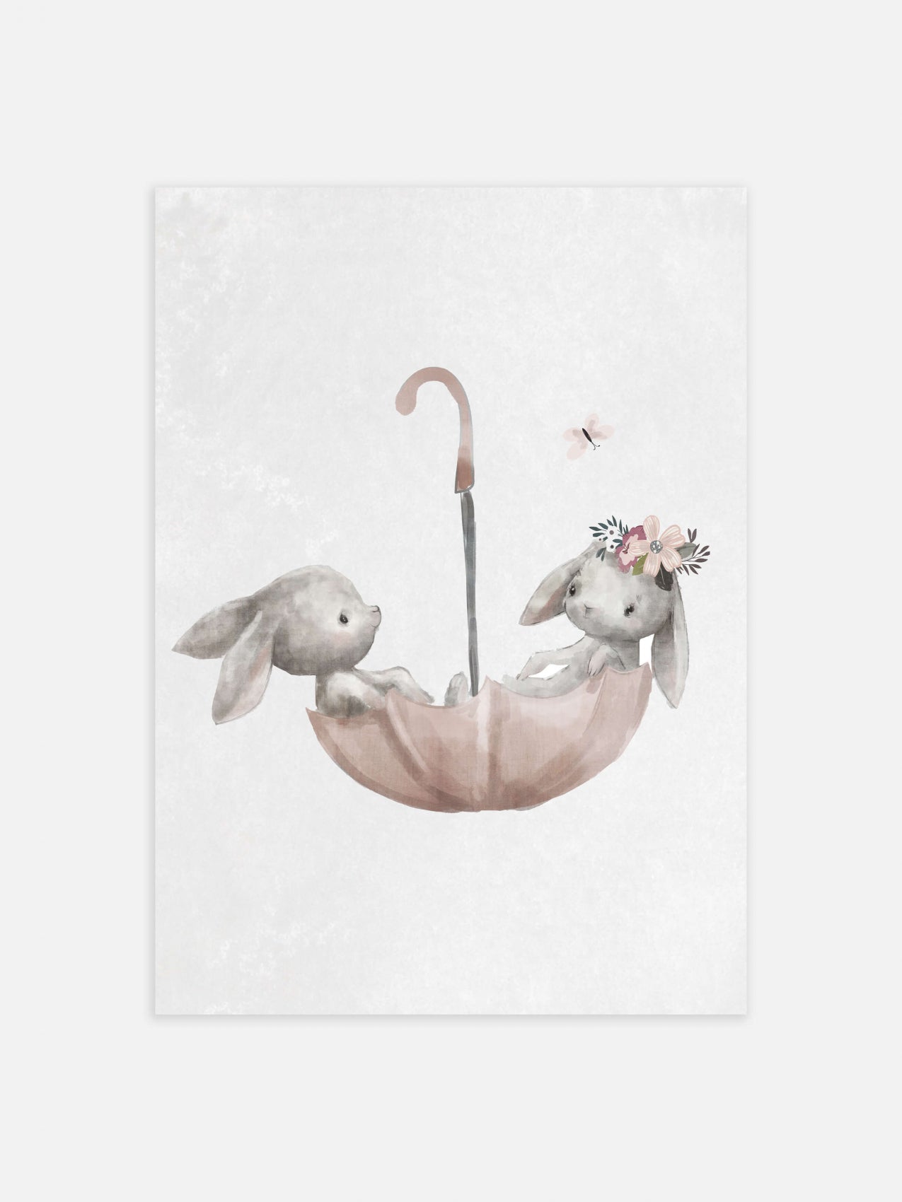 Poster - Rabbits Umbrella (30 x 40 cm)