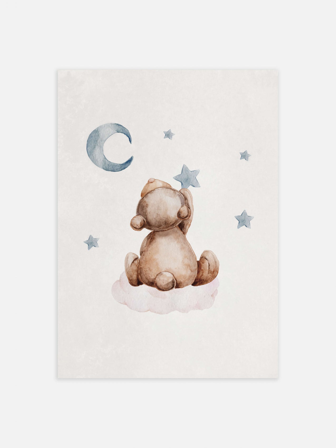 Poster - Bear Picking Stars (30 x 40 cm)