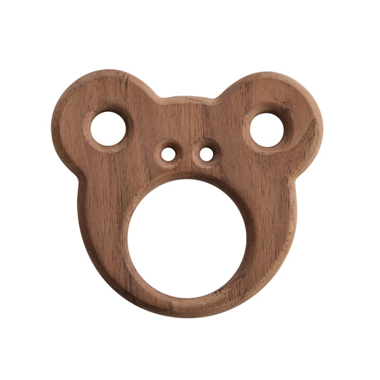 Walnut Wood Care Bear Teether