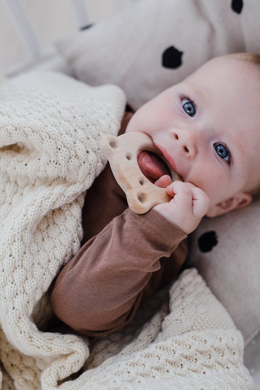 Maple Wood Frisky Frog Teether