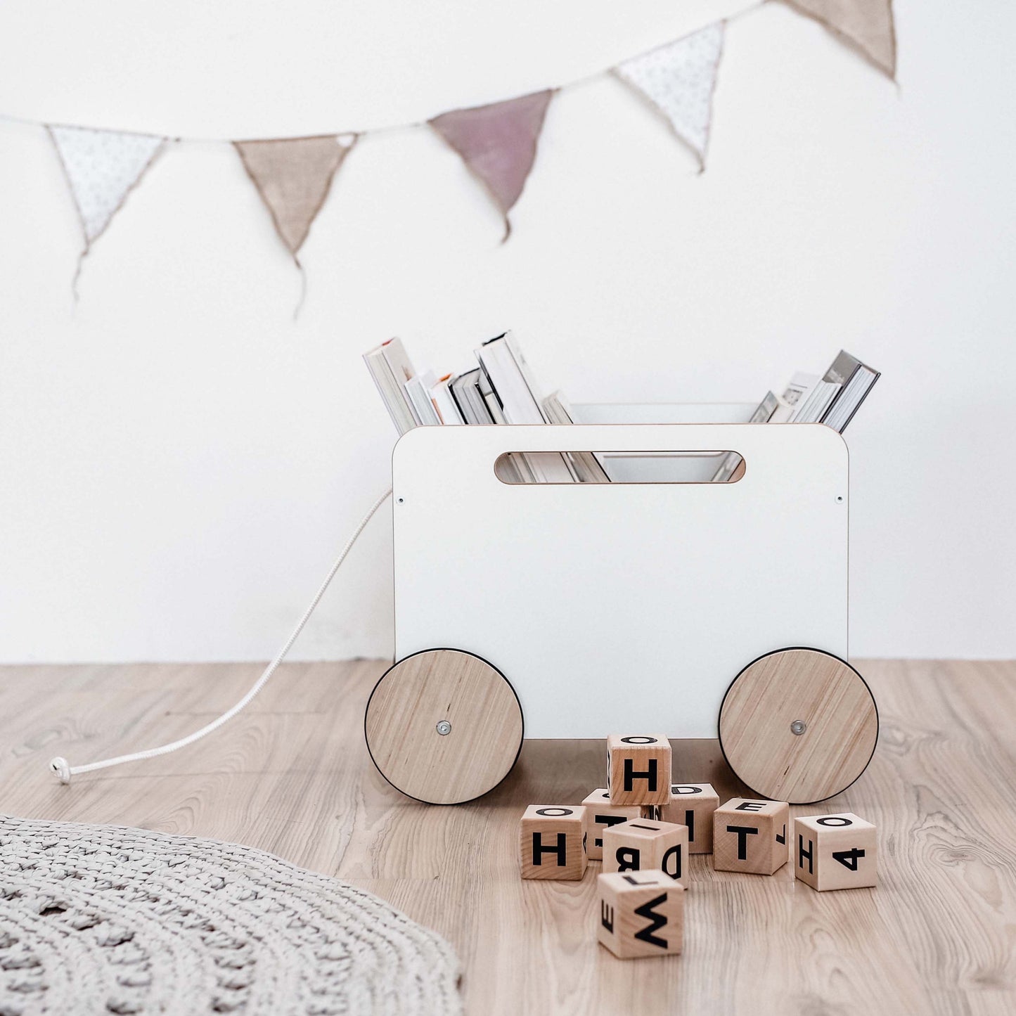 Wooden Toy Chest on Wheels