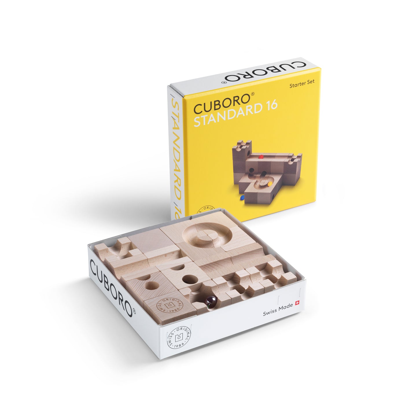 Cuboro Marble Run Standard 16 Starter Set (16 pcs)