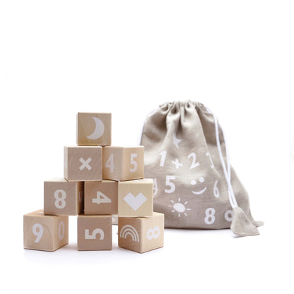 Wooden Numbers Blocks